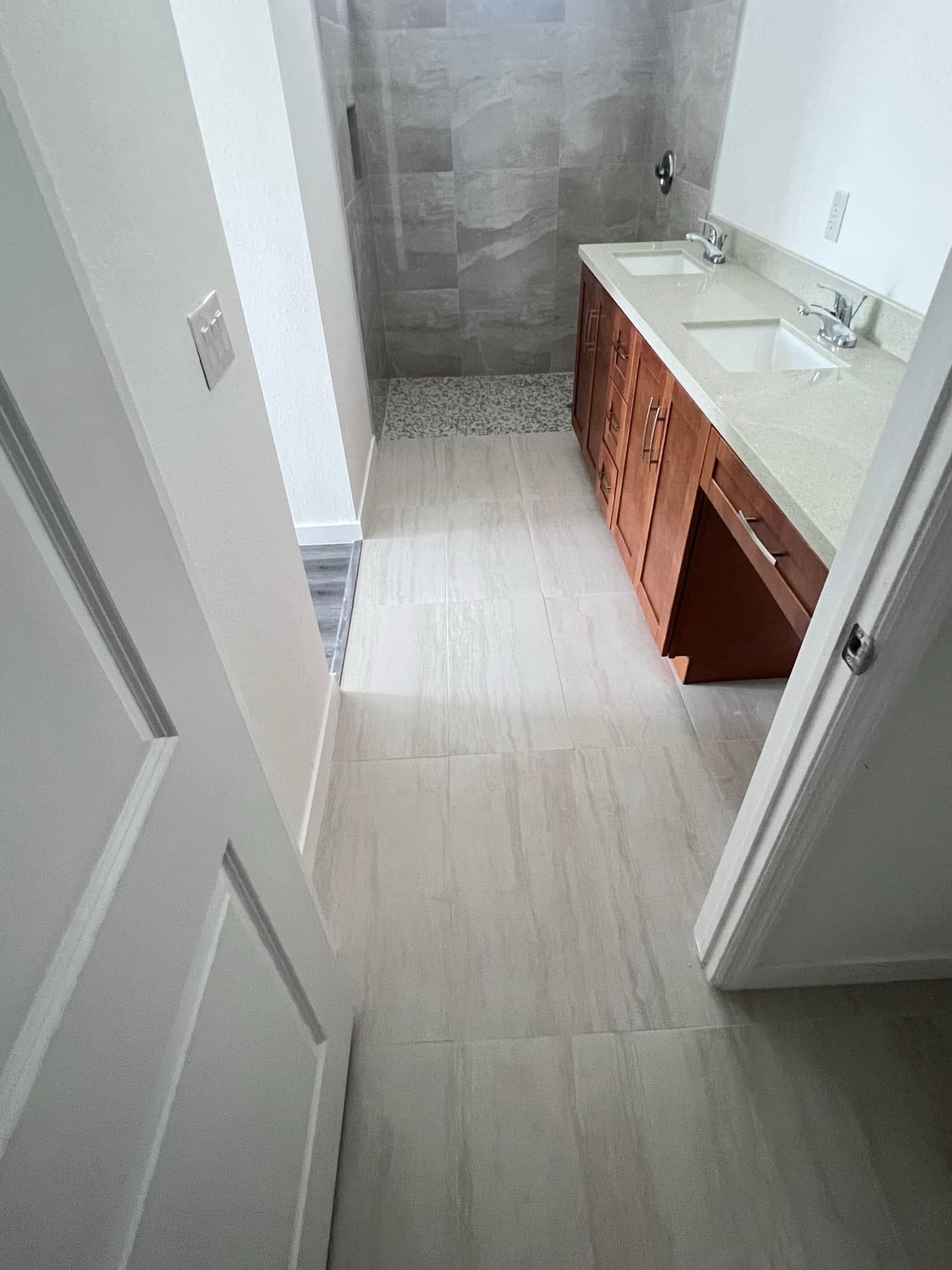Backsplash installation project