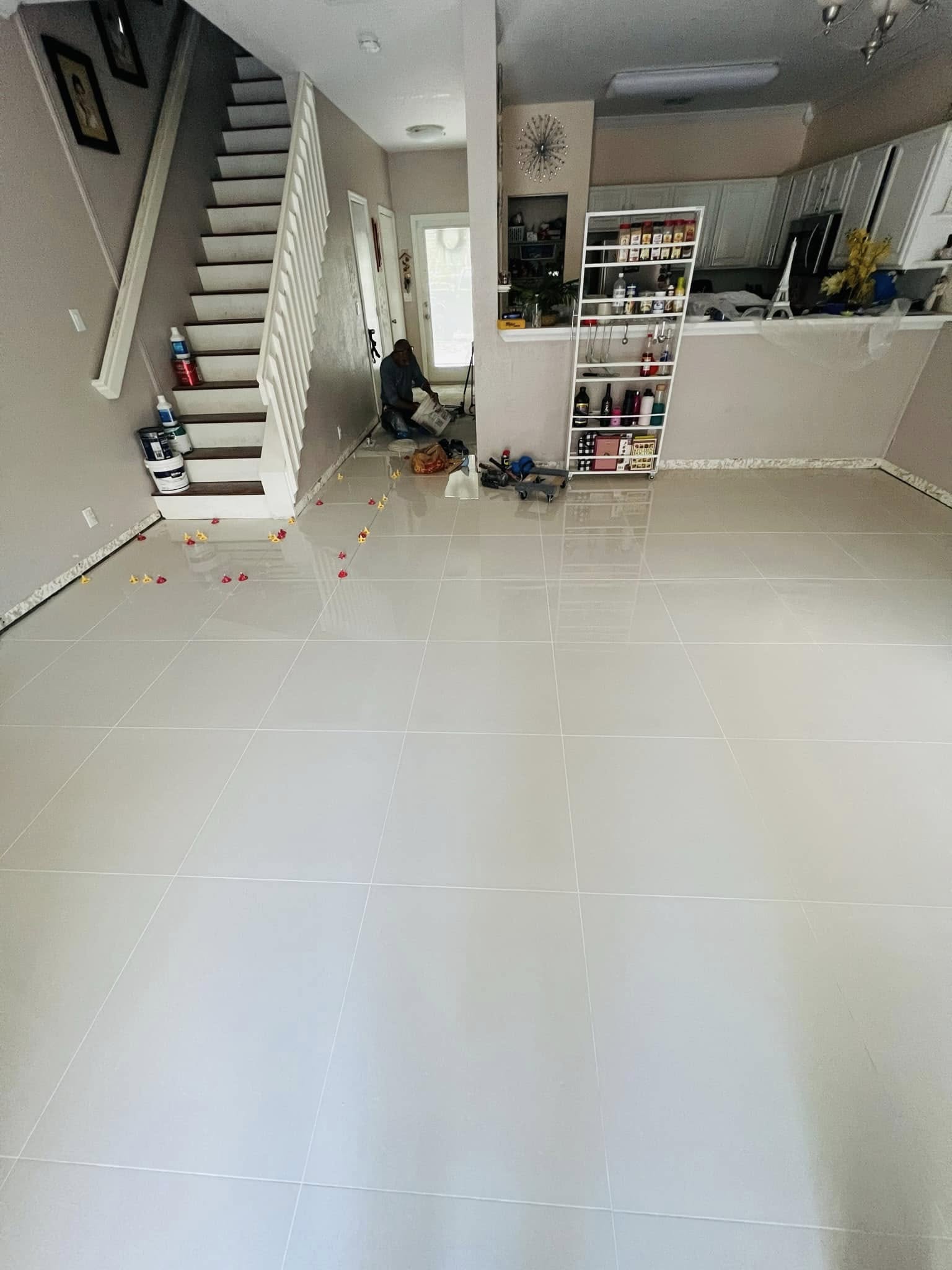 Backsplash installation project