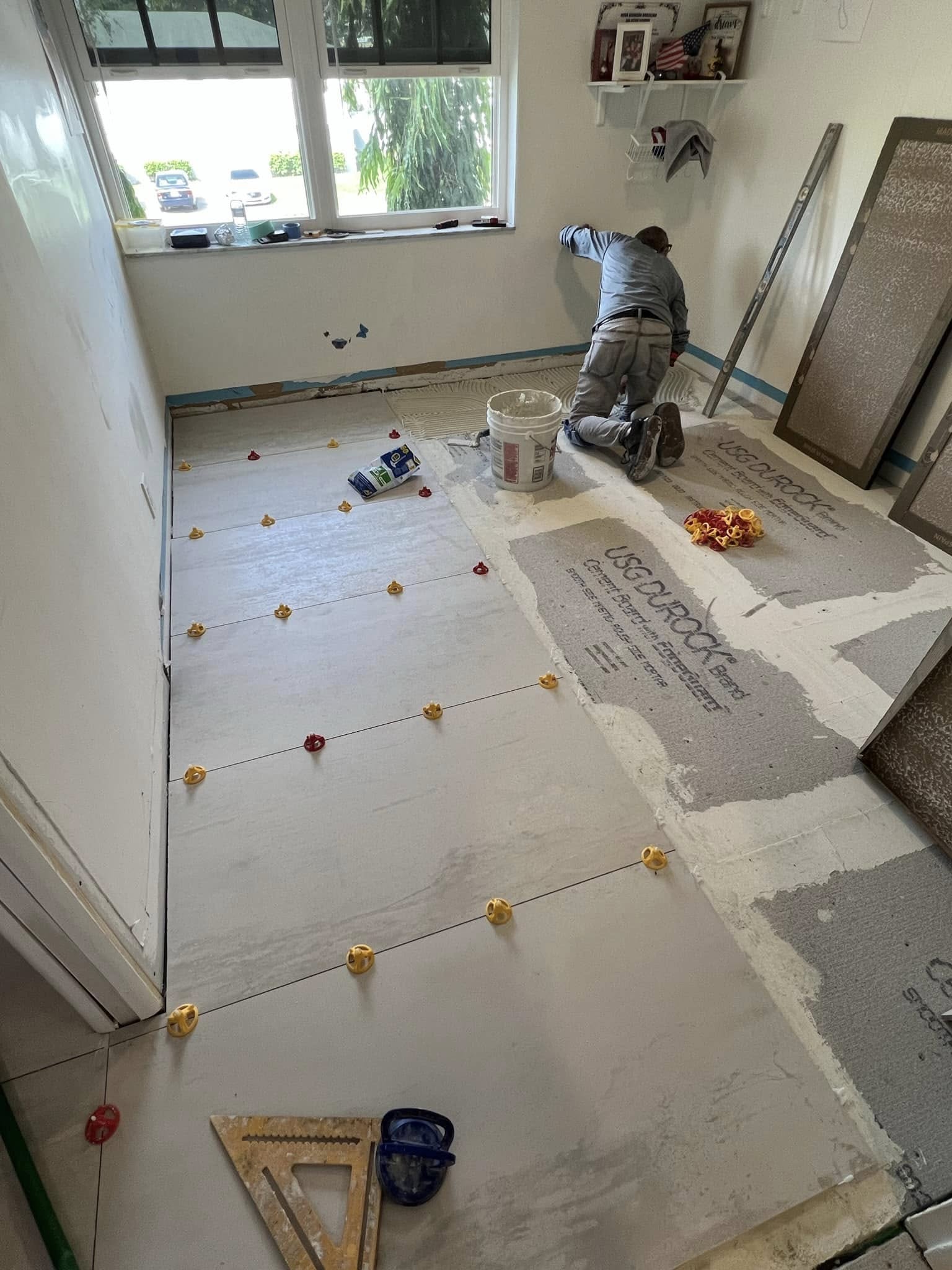 Backsplash installation project