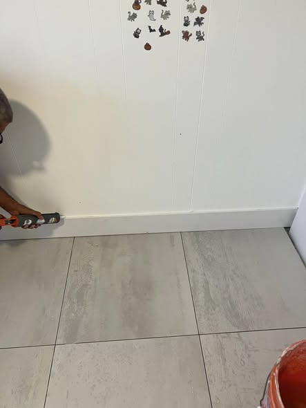 Backsplash installation project
