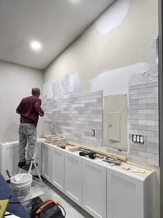 Backsplash installation project